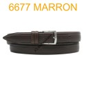 Ceinture en cuir de vachette fabrication francaise 6677 Marron