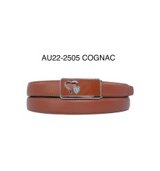 Ceinture femme automatique boucle crémaillère sans trous en croute de cuir de vachette 2505 - 5