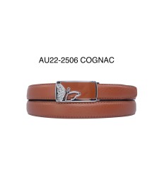 Ceinture femme automatique boucle crémaillère sans trous en croute de cuir de vachette 2506 - 8