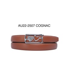 Ceinture femme automatique boucle crémaillère sans trous en croute de cuir de vachette 2506 - 5