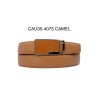 Ceinture automatique boucle crémaillère sans trous en croute de cuir de vachette 3.5 cm - 4