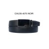 Ceinture automatique boucle crémaillère sans trous en croute de cuir de vachette 3.5 cm - 7