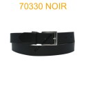 Ceinture en cuir de vachette fabrication francaise 70330 noir