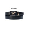 Ceinture automatique boucle crémaillère sans trous en croute de cuir de vachette 3.5 cm - 4
