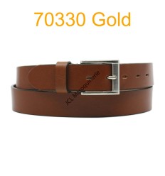 Ceinture en cuir de vachette fabrication francaise 70330 Camel
