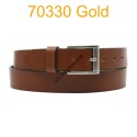 Ceinture en cuir de vachette fabrication francaise 70330 Camel