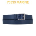 Ceinture en cuir de vachette fabrication francaise 70330 Marine