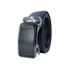 Ceinture automatique boucle crémaillère sans trous en croute de cuir de vachette 3.5 cm - 5