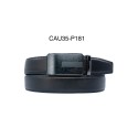 Ceinture automatique boucle crémaillère sans trous en croute de cuir de vachette 3.5 cm