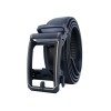 Ceinture automatique boucle crémaillère sans trous en croute de cuir de vachette 3.5 cm - 5