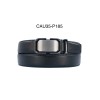 Ceinture automatique boucle crémaillère sans trous en croute de cuir de vachette 3.5 cm - 4