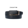 Ceinture automatique boucle crémaillère sans trous en croute de cuir de vachette 3.5 cm - 4
