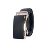 Ceinture automatique boucle crémaillère sans trous en croute de cuir de vachette 3.5 cm - 5