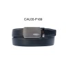 Ceinture automatique boucle crémaillère sans trous en croute de cuir de vachette 3.5 cm - 4