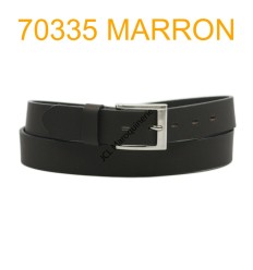 Ceinture en cuir de vachette fabrication francaise 70335 Marron