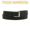 Ceinture en cuir de vachette fabrication francaise 70335 Marron