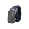 Ceinture automatique boucle crémaillère sans trous en croute de cuir de vachette 3.5 cm - 5