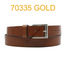 Ceinture en cuir de vachette fabrication francaise 70335 Camel