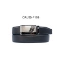 Ceinture automatique boucle crémaillère sans trous en croute de cuir de vachette 3.5 cm
