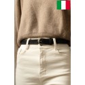Ceinture femme en cuir de daim 2,5 cm de large Fabriqué en Italie