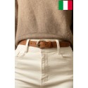 Ceinture femme en cuir de daim 2,5 cm de large Fabriqué en Italie