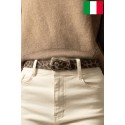 Ceinture femme en cuir de daim 2,5 cm de large Fabriqué en Italie