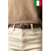 Ceinture femme en cuir de daim 2,5 cm de large Fabriqué en Italie - 1