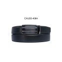 Ceinture automatique boucle crémaillère sans trous en croute de cuir de vachette 3.5 cm