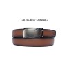 Ceinture automatique boucle crémaillère sans trous en croute de cuir de vachette 3.5 cm - 4