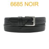 Ceinture en cuir de vachette fabrication francaise 6685 noir