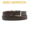 Ceinture en cuir de vachette fabrication francaise 6685 Marron