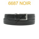 Ceinture en cuir de vachette fabrication francaise 6687 noir