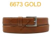 Ceinture en cuir de vachette fabrication francaise 6673 Camel