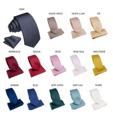 Cravate en polyester avec mouchoir - 1