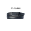 Ceinture automatique boucle crémaillère sans trous en croute de cuir de vachette 3 cm - 4