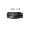 Ceinture automatique boucle crémaillère sans trous en croute de cuir de vachette 3 cm - 4