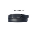 Ceinture automatique boucle crémaillère sans trous en croute de cuir de vachette 3 cm