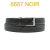 Ceinture en cuir de vachette fabrication francaise 6687 noir