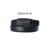 Ceinture automatique boucle crémaillère sans trous en croute de cuir de vachette 3.5 cm - 4