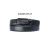 Ceinture automatique boucle crémaillère sans trous en croute de cuir de vachette 3.5 cm - 4