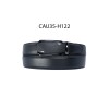 Ceinture automatique boucle crémaillère sans trous en croute de cuir de vachette 3.5 cm - 4