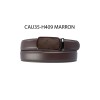 Ceinture automatique boucle crémaillère sans trous en croute de cuir de vachette 3.5 cm - 4