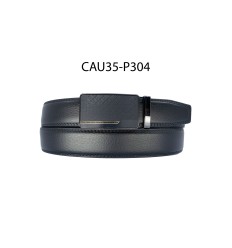 Ceinture automatique boucle crémaillère sans trous en croute de cuir de vachette 3.5 cm - 4