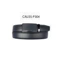 Ceinture automatique boucle crémaillère sans trous en croute de cuir de vachette 3.5 cm