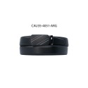 Ceinture automatique boucle crémaillère sans trous en croute de cuir de vachette 3.5 cm