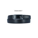 Ceinture automatique boucle crémaillère sans trous en croute de cuir de vachette 3.5 cm