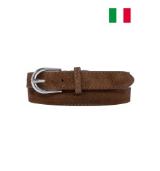 Ceinture femme en cuir de daim 2,5 cm de large Fabriqué en Italie - 1