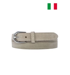 Ceinture femme en cuir de daim 2,5 cm de large Fabriqué en Italie - 1
