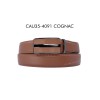 Ceinture automatique boucle crémaillère sans trous en croute de cuir de vachette 3.5 cm - 6