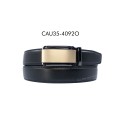 Ceinture automatique boucle crémaillère sans trous en croute de cuir de vachette 3.5 cm